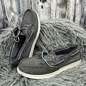 Women’s Sperry Coastfish Cheetah Gray Boat Shoes